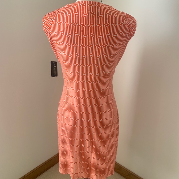 NWT Laundry by Shelli Segal Sz 6 Pop Orange Dress - Picture 3 of 4